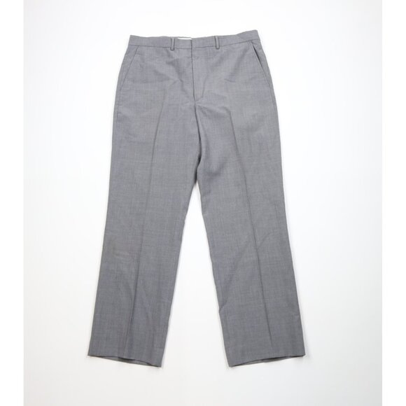 Vintage 90s Streetwear Mens 36x31 Worsted Wool Blend Wide Leg Chino Pants Gray - Picture 1 of 13